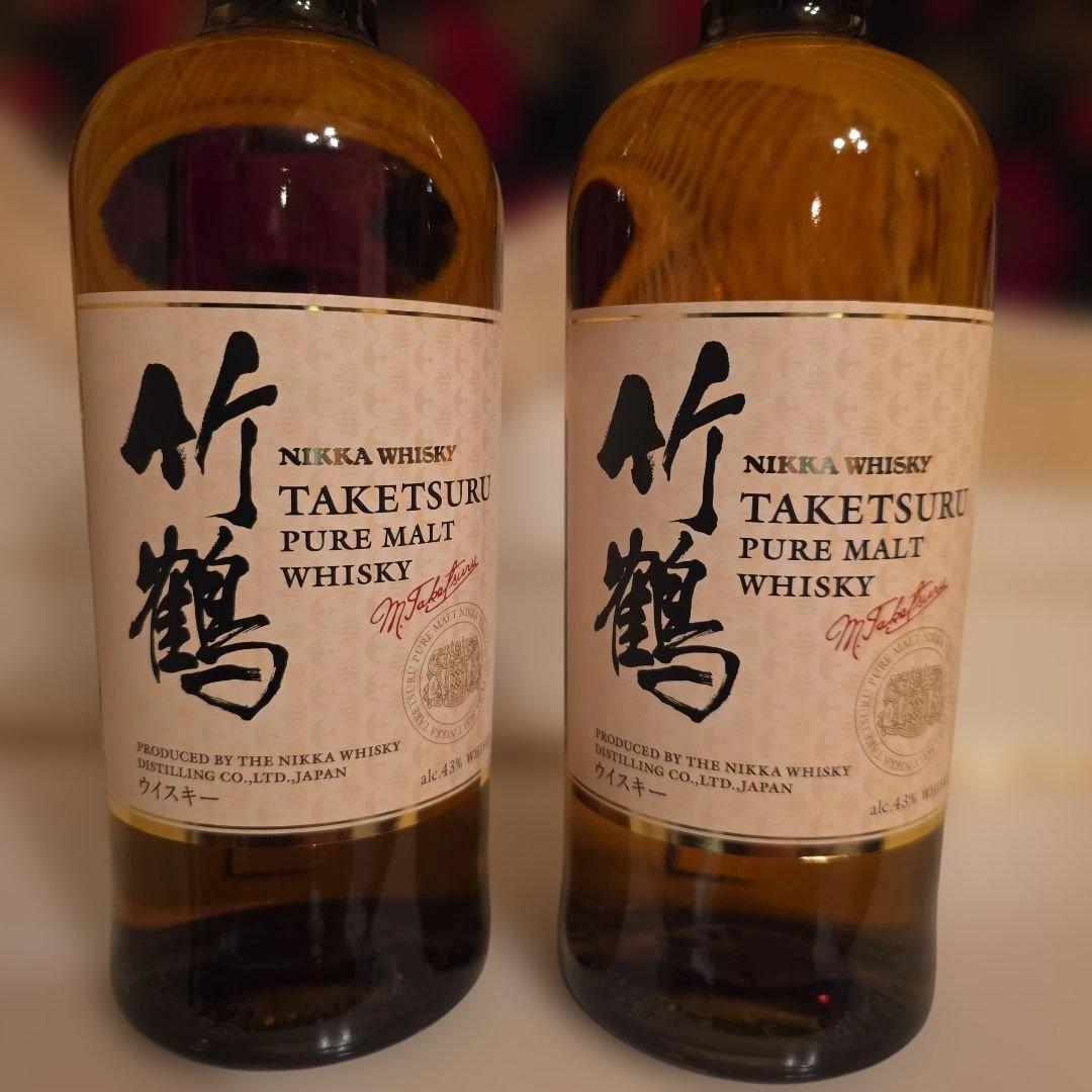 (入手困難) [NIKKA] 竹鶴 PURE MALT <新品商品> 2本 !