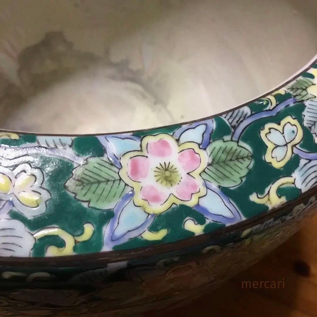 伊万里焼 十錦手 松竹梅牡丹紋様 火鉢 /骨董/時代物