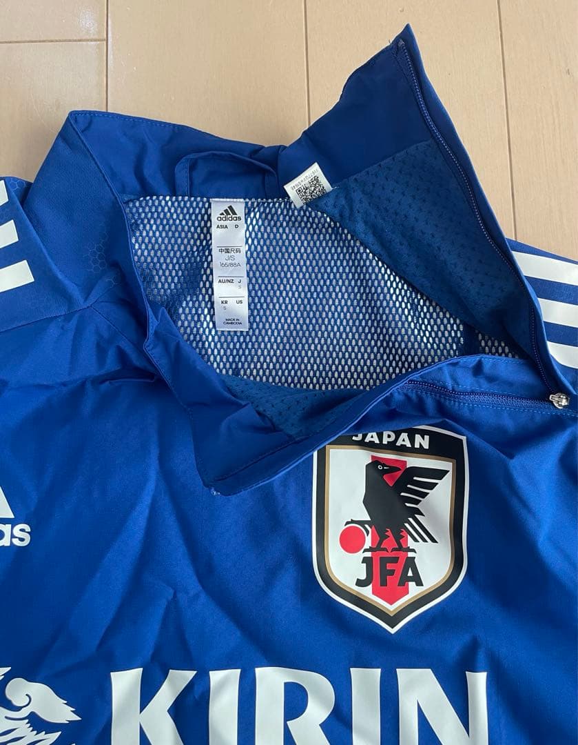 adidas アディダス JFA サッカー ウィンドブレーカー Sサイズ 青