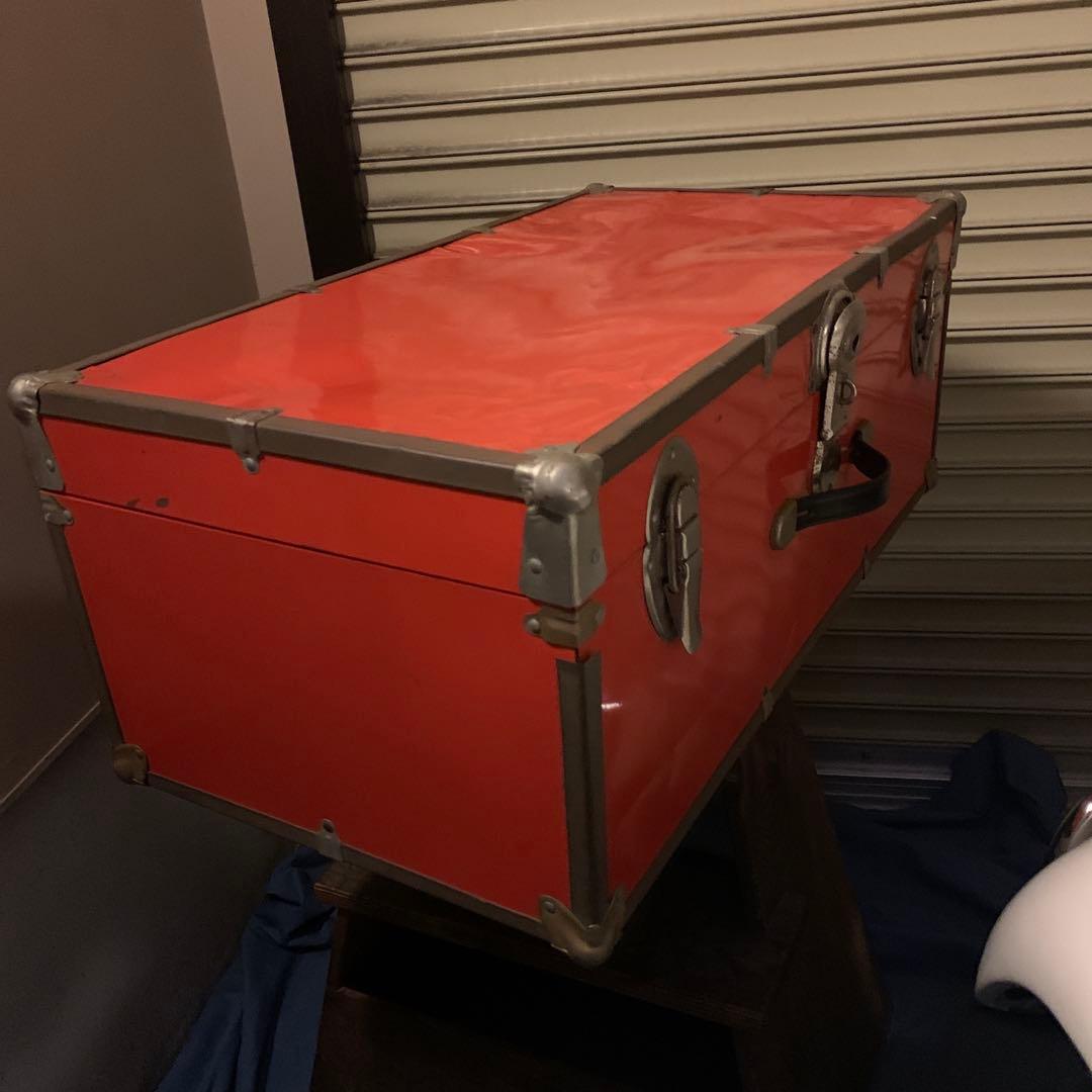 1970’sヴィンテージスチールサーフェイストランク　収納　インテリア　レトロ