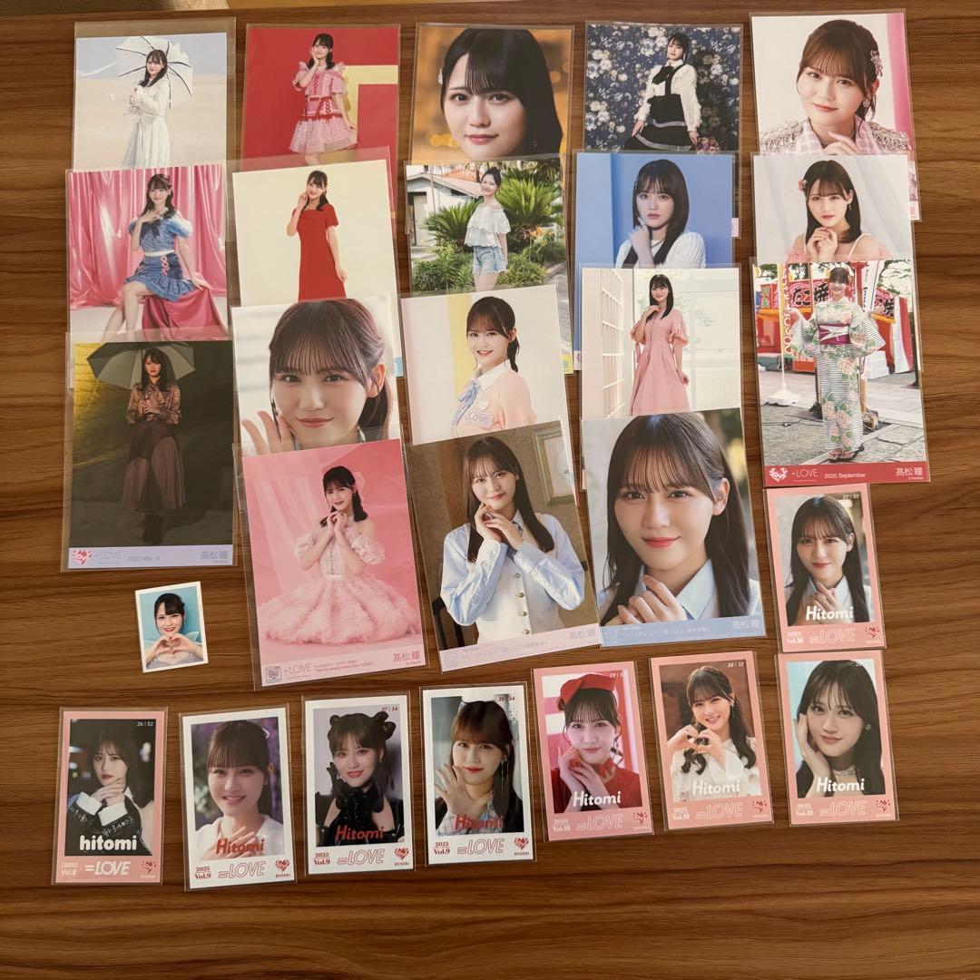 髙松瞳 まとめ売り 生写真 計107枚 ミニフォト8枚 IDフォト 1枚