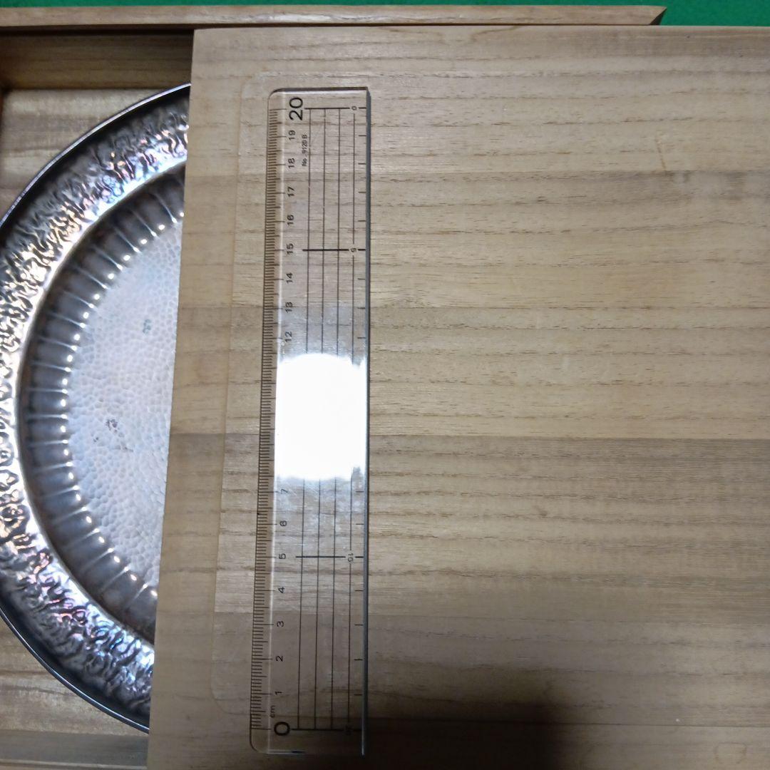 純銀製皿　 純銀保証　302g 木箱付き