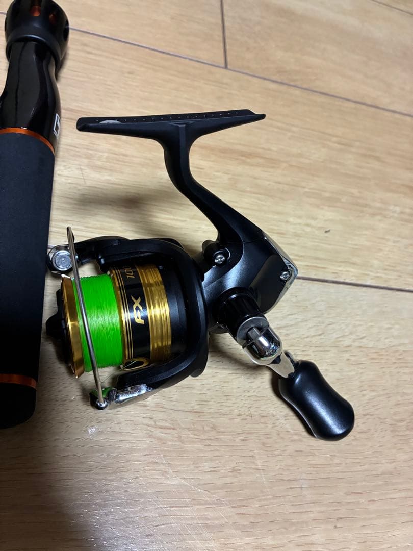 ジャッカル ブラックエッグ ブラック/コパー リール 竿 セット