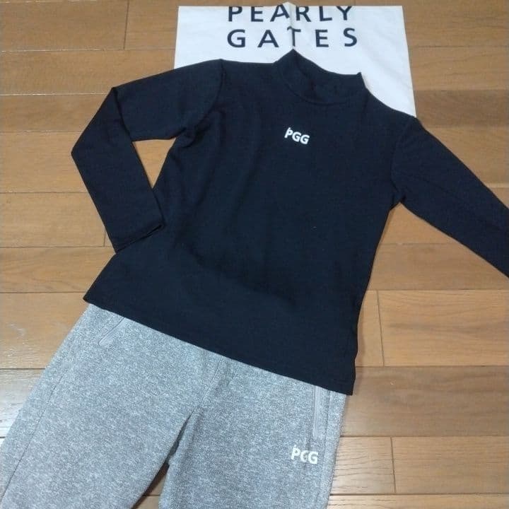 ⭐美品お買い得２点⭐PEARLYGATES⭐PGG⭐デカロゴ⭐モック&パンツ
