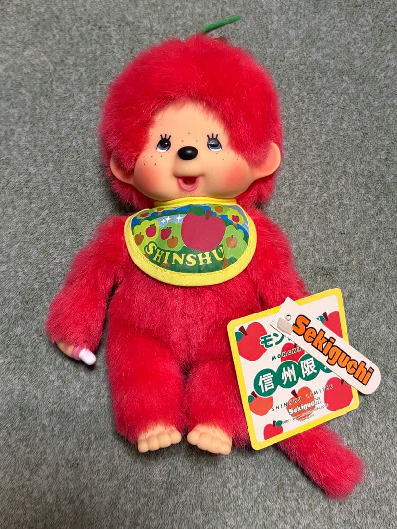信州限定リンゴモンチッチ ぬいぐるみ 赤