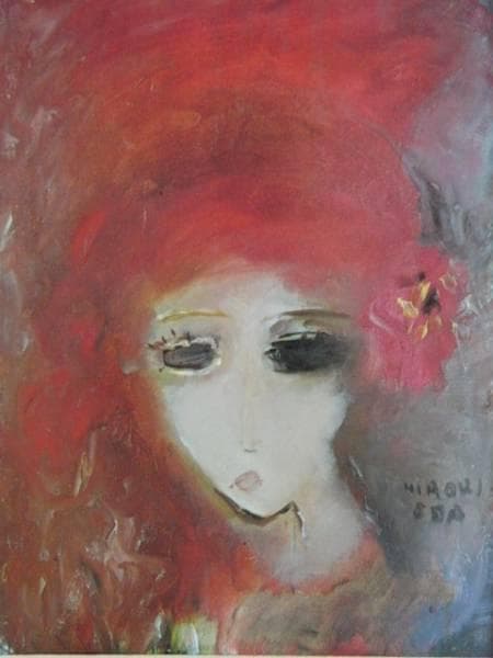 織田 広喜、少女、高級希少画集画、版上サイン入 新品額付