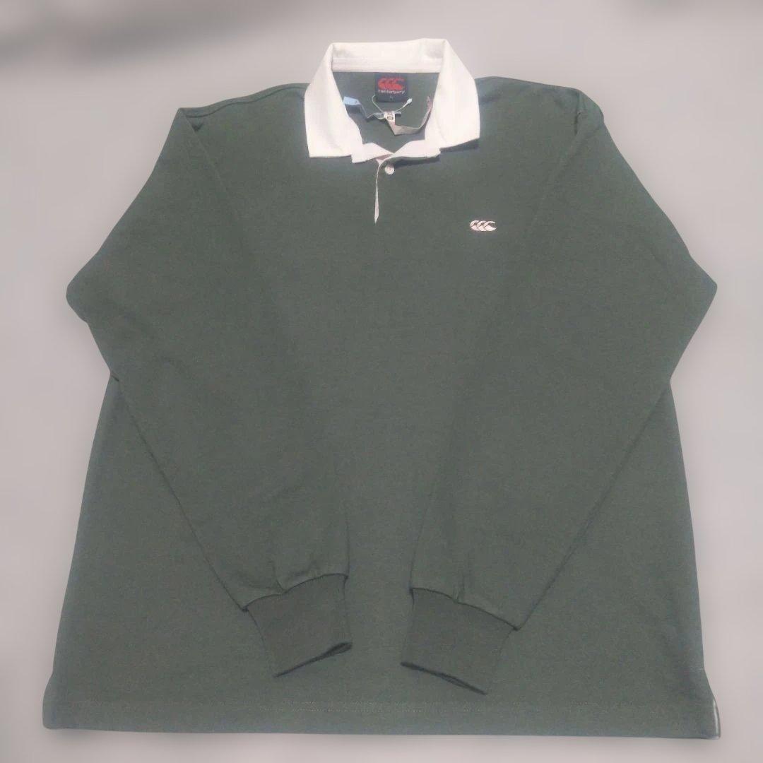 Canterbury カンタベリー ラガーシャツ ロゴ刺繍 XL　長袖