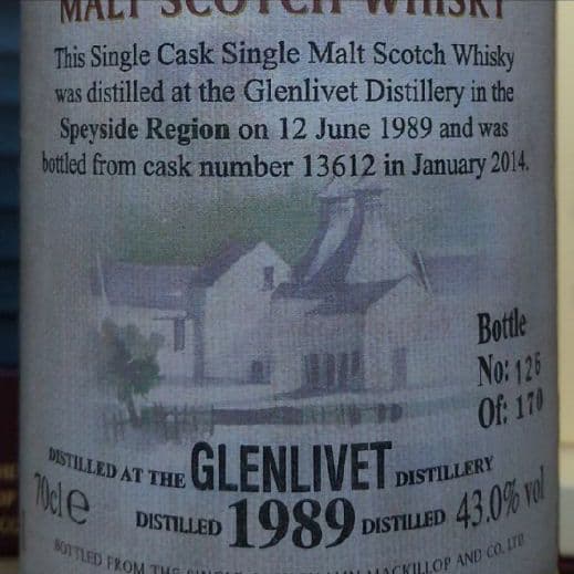 グレンリベット24年　マキロップチョイス　シングルカスク