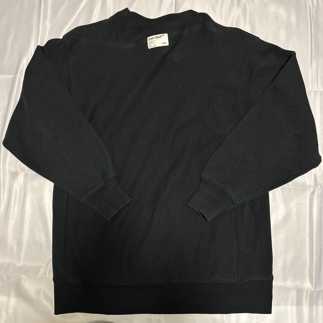 廃盤キャプテンズヘルムゴルフCph/Golf ロゴ入り ブラックスウェットシャツ