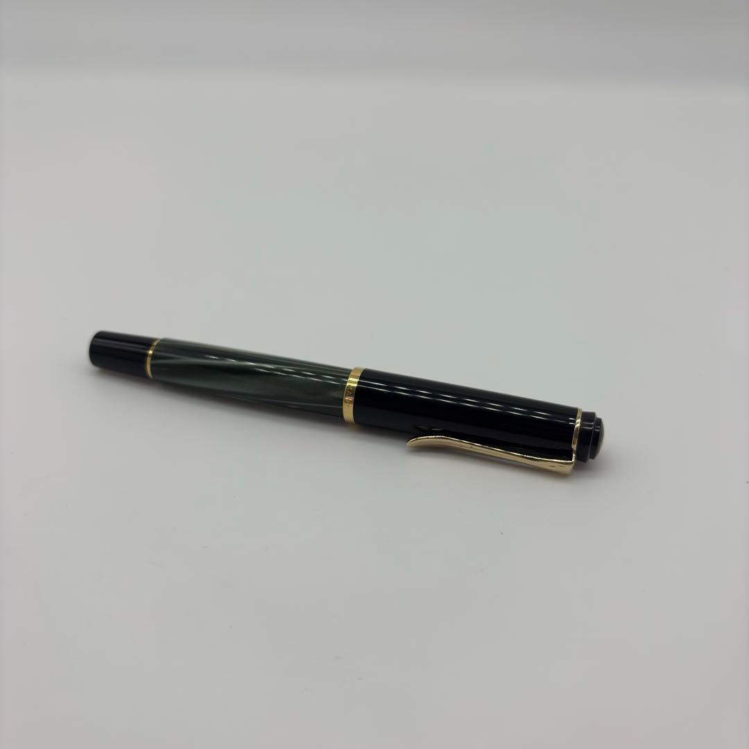 ペリカン M200 万年筆 グリーンマーブル 吸入式