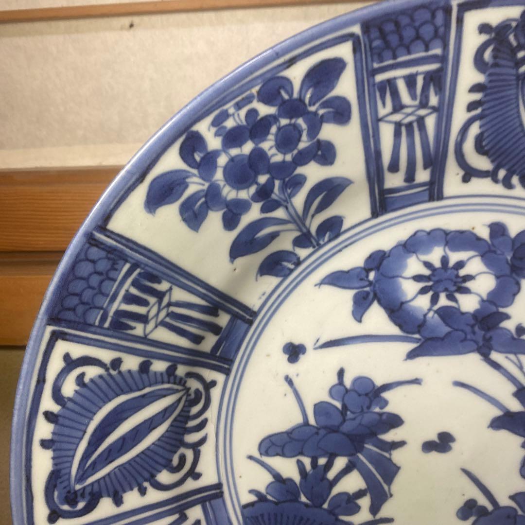 ヨーロッパ里帰り古伊万里芙蓉手大皿