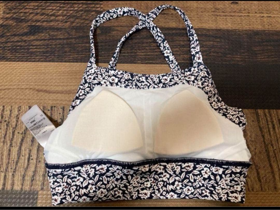 極美　emmi yoga エミヨガ　ヨガウェア　ネイビー×ホワイト S