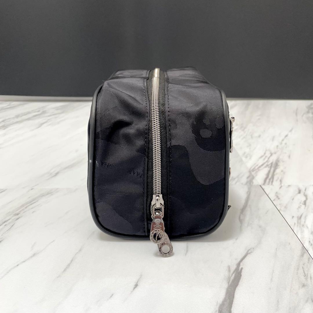 極美品⭐️マークアンドロナ カートバッグ ポーチ スカルプレート カモフラ 黒