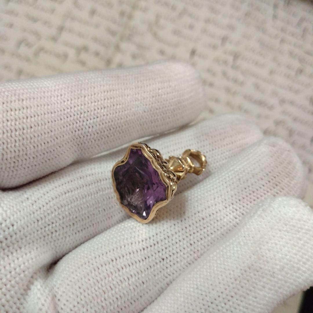 セール　イギリス　フォブシール　インタリオ アメジスト