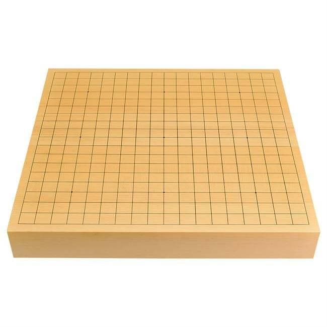 囲碁盤　木刻印線　卓上接合碁盤　新榧色目の優しい新かや 15号　厚さ40mm 松