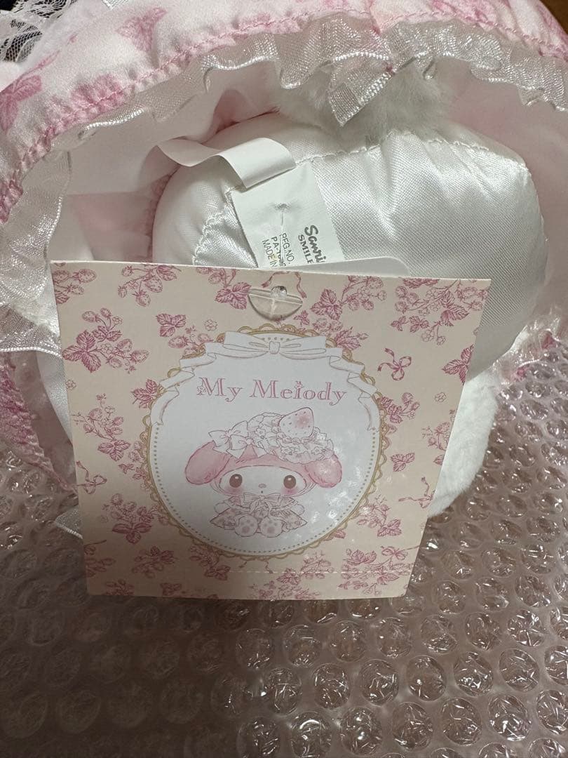 マイメロディ　白いちごのティータイム　ぬいぐるみ　白苺　バースデー　マスコット