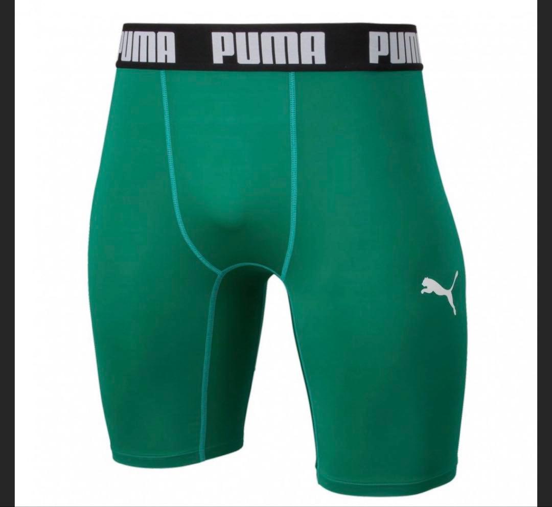 ① PUMA グリーン インナータイツ Lサイズ 5枚セット