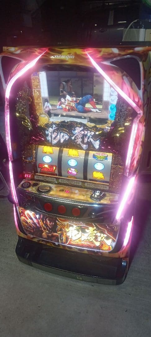 送料込　パチスロ　実機　ニューギン　花の慶次　これより我ら〜　アミューズ　鍵付