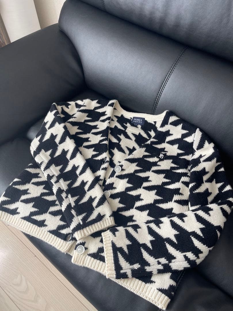 PEARY GATES パーリーゲイツ 千鳥格子 カーディガン