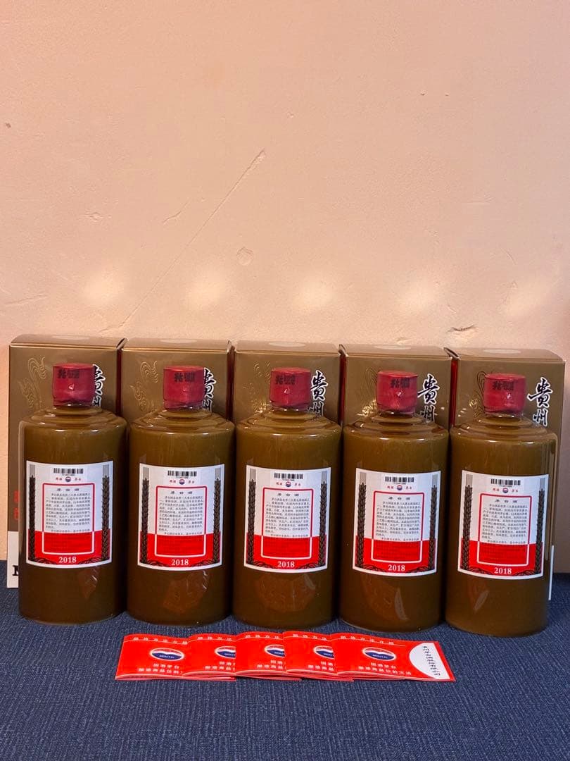 【未開封】2018年製 贵州茅台酒 普茅（普通茅台）53% 500ml ×5本