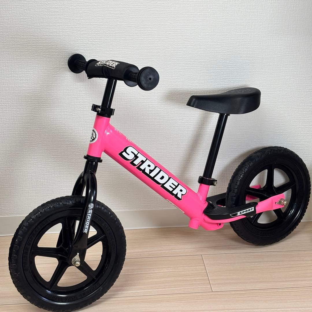 ✨美品✨ STRIDER ストライダーSPORT12 ピンク箱 取説 延長ポール