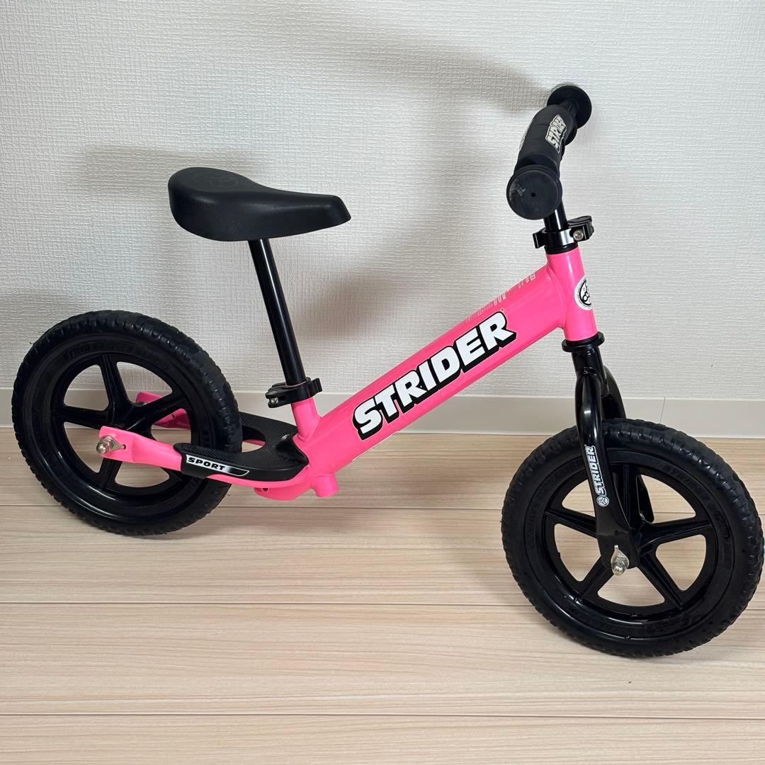 ✨美品✨ STRIDER ストライダーSPORT12 ピンク箱 取説 延長ポール