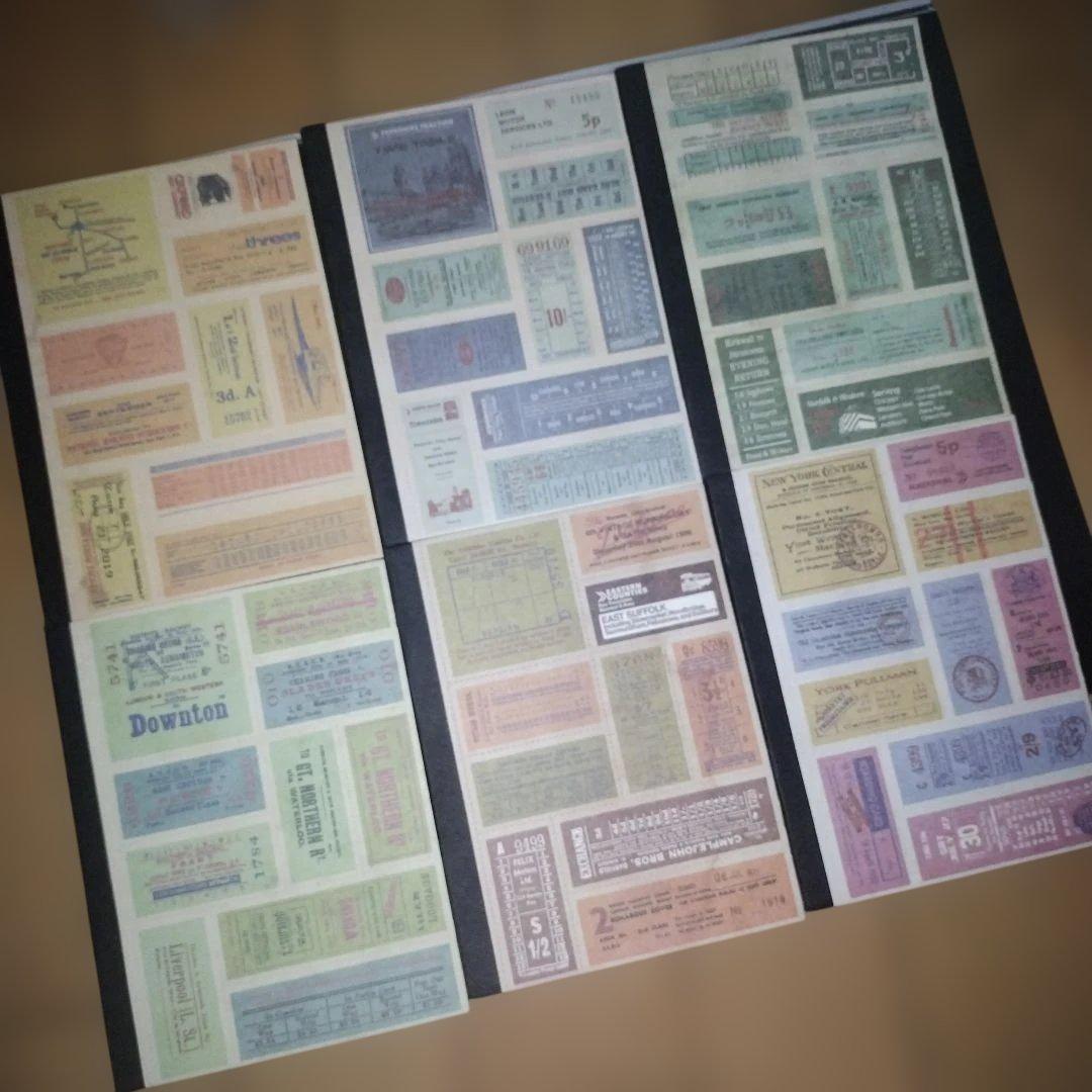 【一部使用済み】チケット風コラージュ素材 まとめ売り