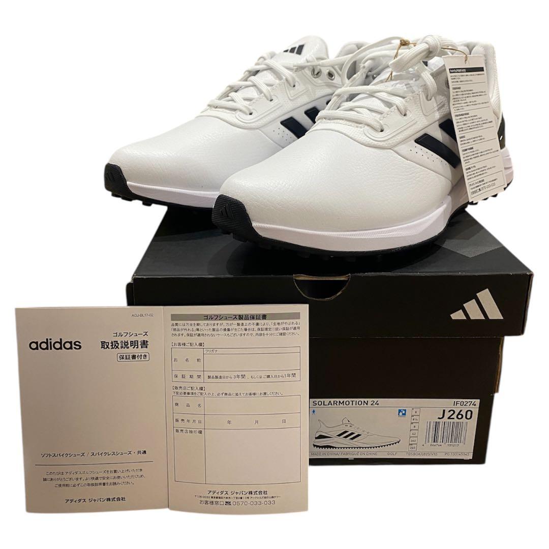 【新品タグ付】アディダス ゴルフシューズ ソーラーモーション24 26.0㌢
