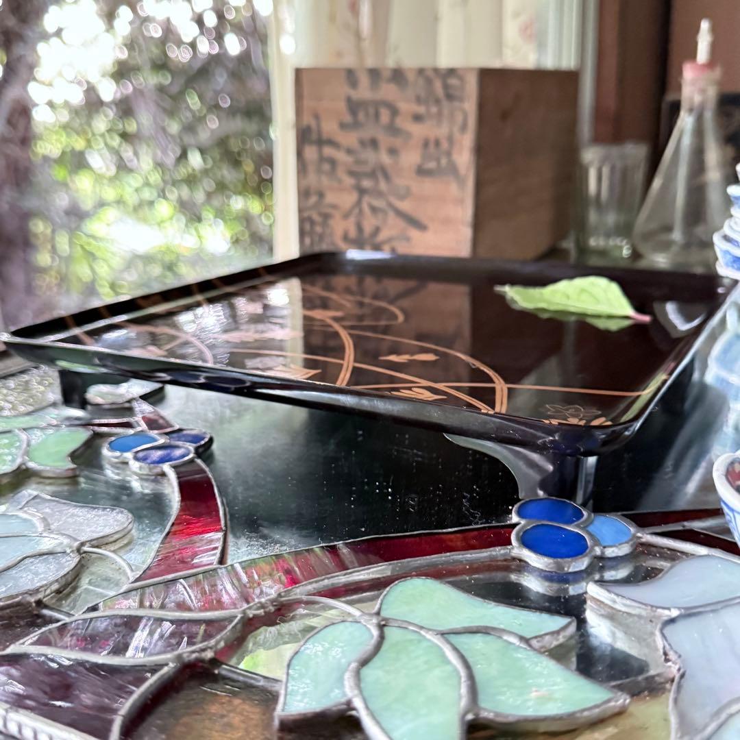 新春特別価格‼️JAPAN蒔絵 『白百合vs黒百合』明治八寸膳 5客