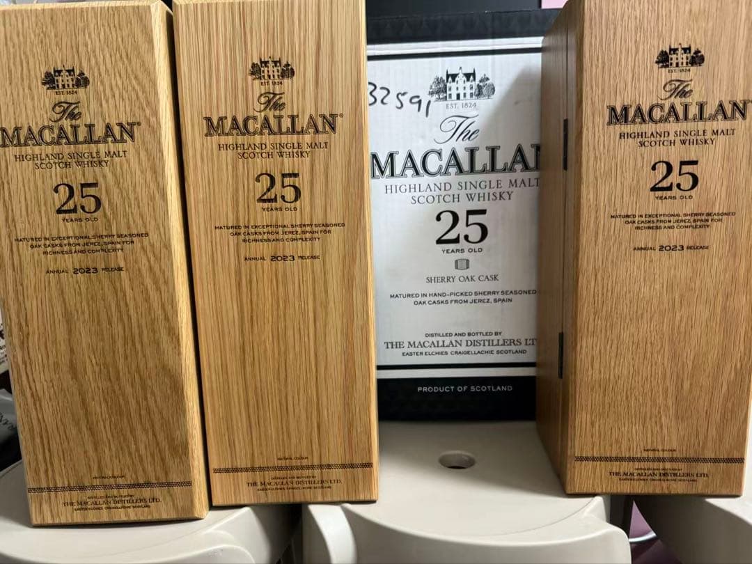 The Macallan 25 Year Old 空瓶3セット箱付き
