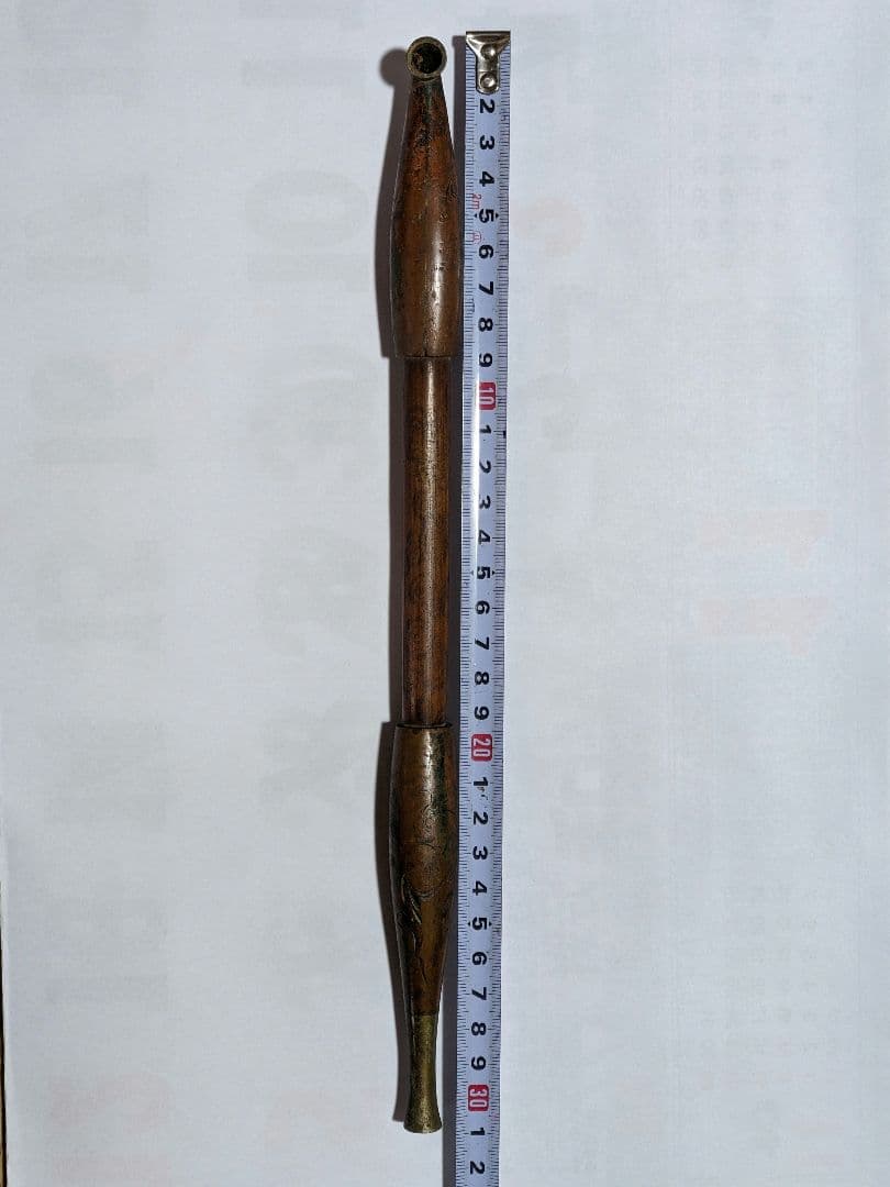 ♦明治時代 時代物 喧嘩煙管 蝙蝠 七福神 布袋図 片切彫り骨董品 喫煙具