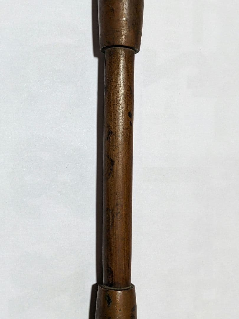 ♦明治時代 時代物 喧嘩煙管 蝙蝠 七福神 布袋図 片切彫り骨董品 喫煙具