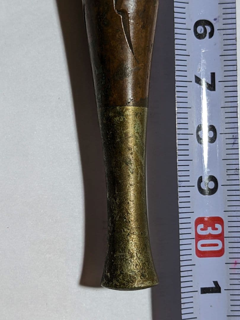 ♦明治時代 時代物 喧嘩煙管 蝙蝠 七福神 布袋図 片切彫り骨董品 喫煙具