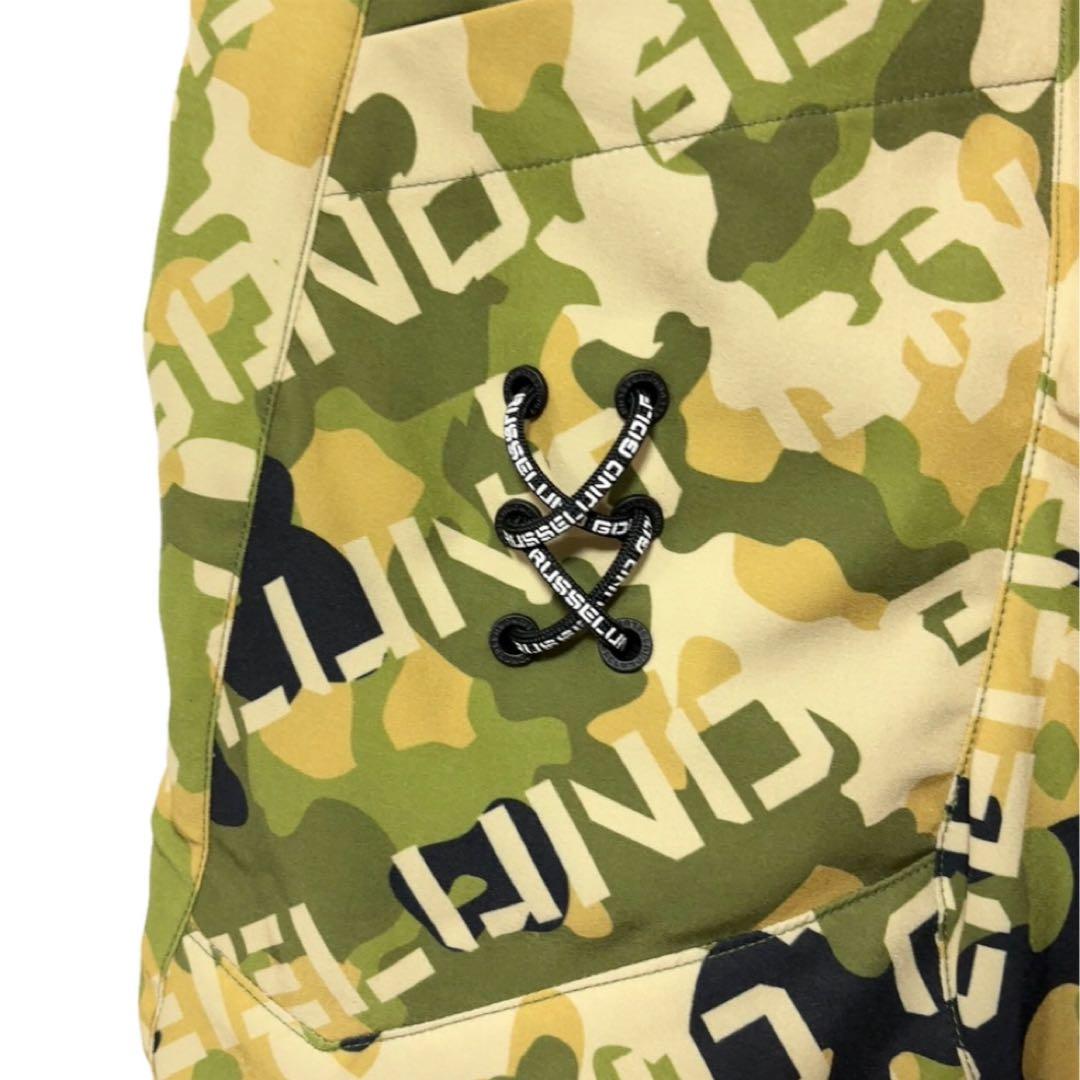 新品 ラッセルノ ゴルフ メッシュ ポケット ショーツ カーキ カモ XL 6