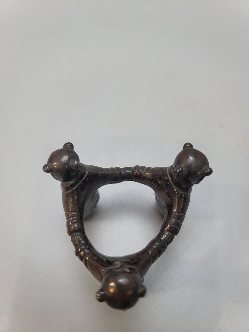 茶道具 古銅 三唐子 蓋置 骨董品 古美術