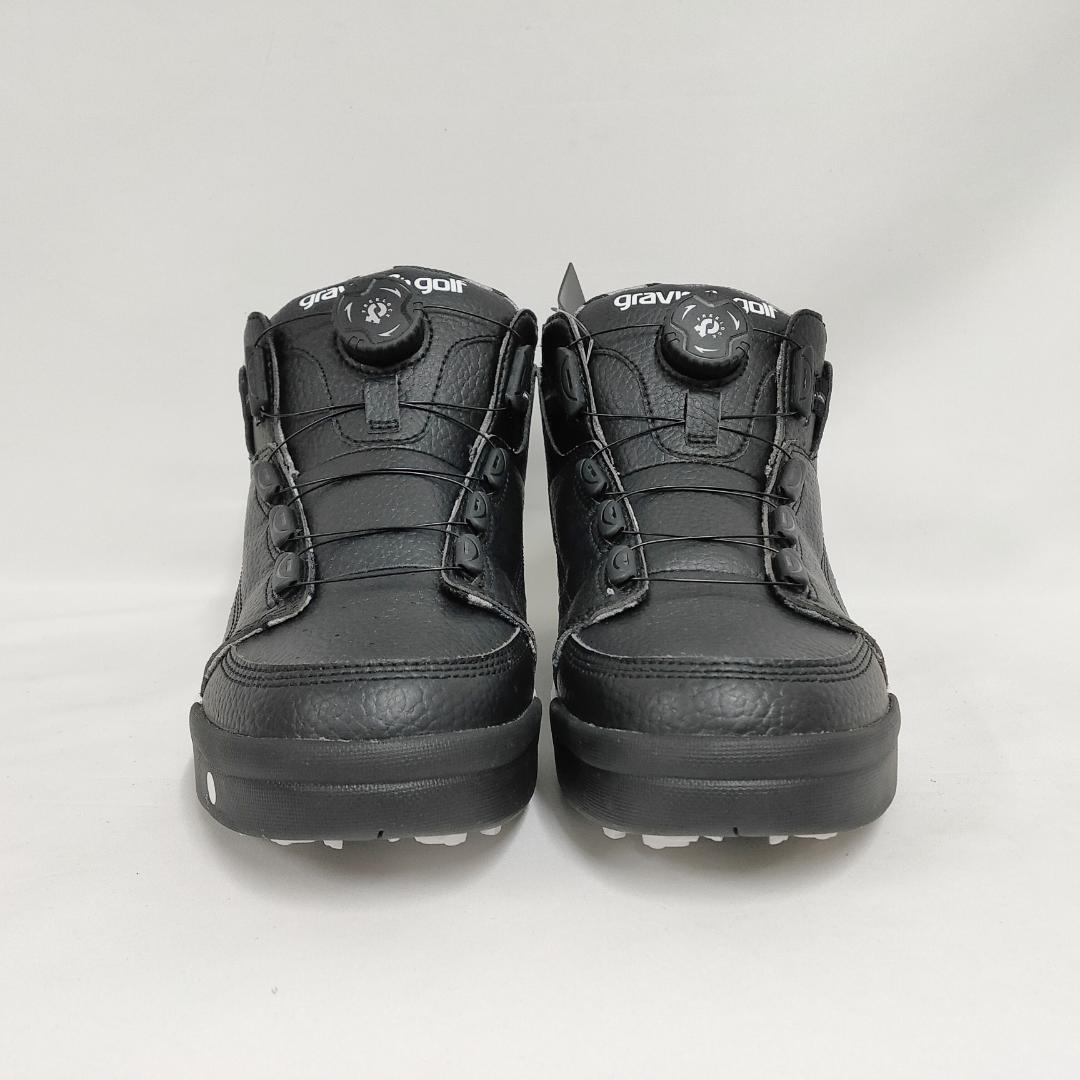 ○★新品 未使用 グラビスミッドカットダイアル ゴルフシューズ ブラック23cm