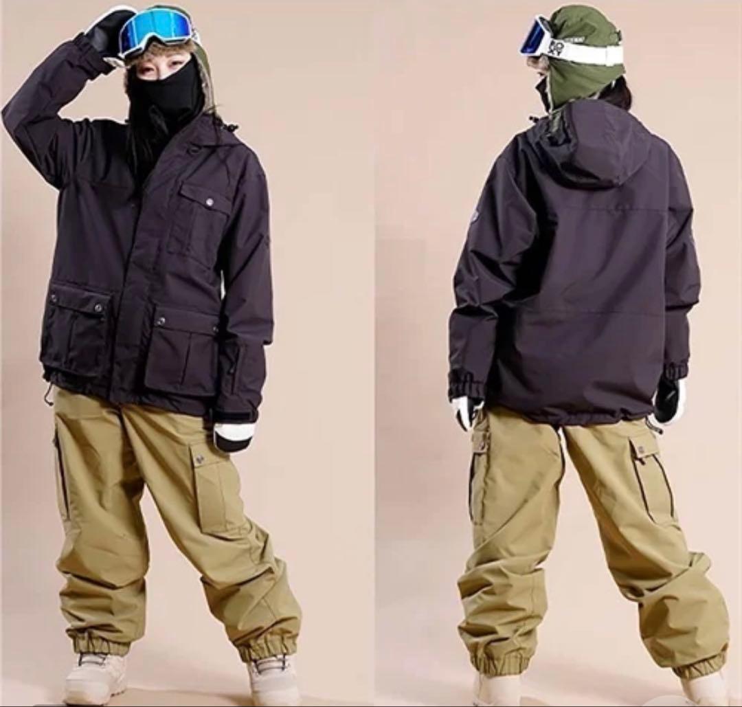 値下げOK スノーボード上下セットMサイズ ブラック