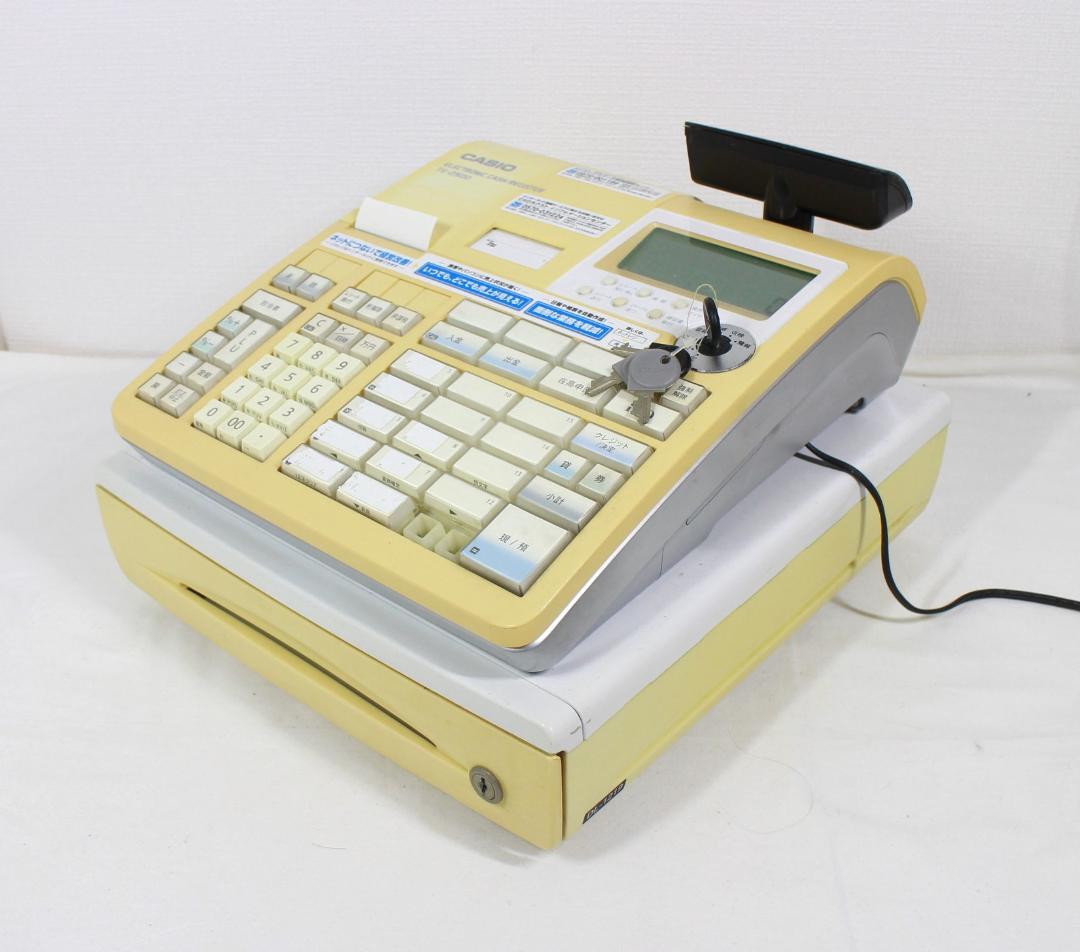 CASIO TE-2500 カシオ　レジスター ペーパー 取説付　動作OK