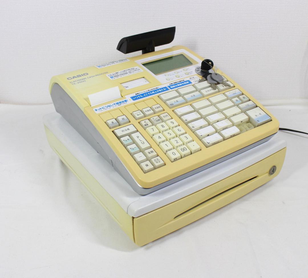 CASIO TE-2500 カシオ　レジスター ペーパー 取説付　動作OK