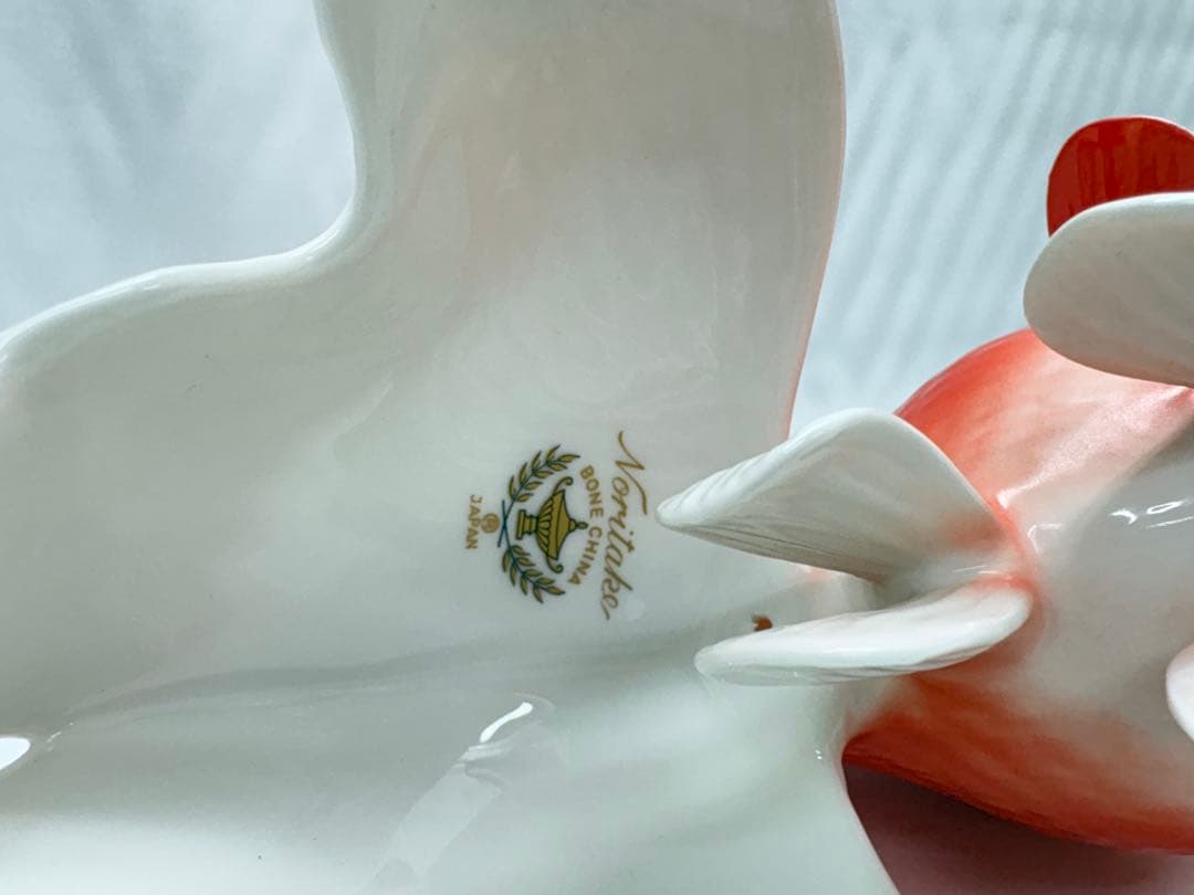 希少 オールドノリタケ 金魚 大 ボーンチャイナ 置物