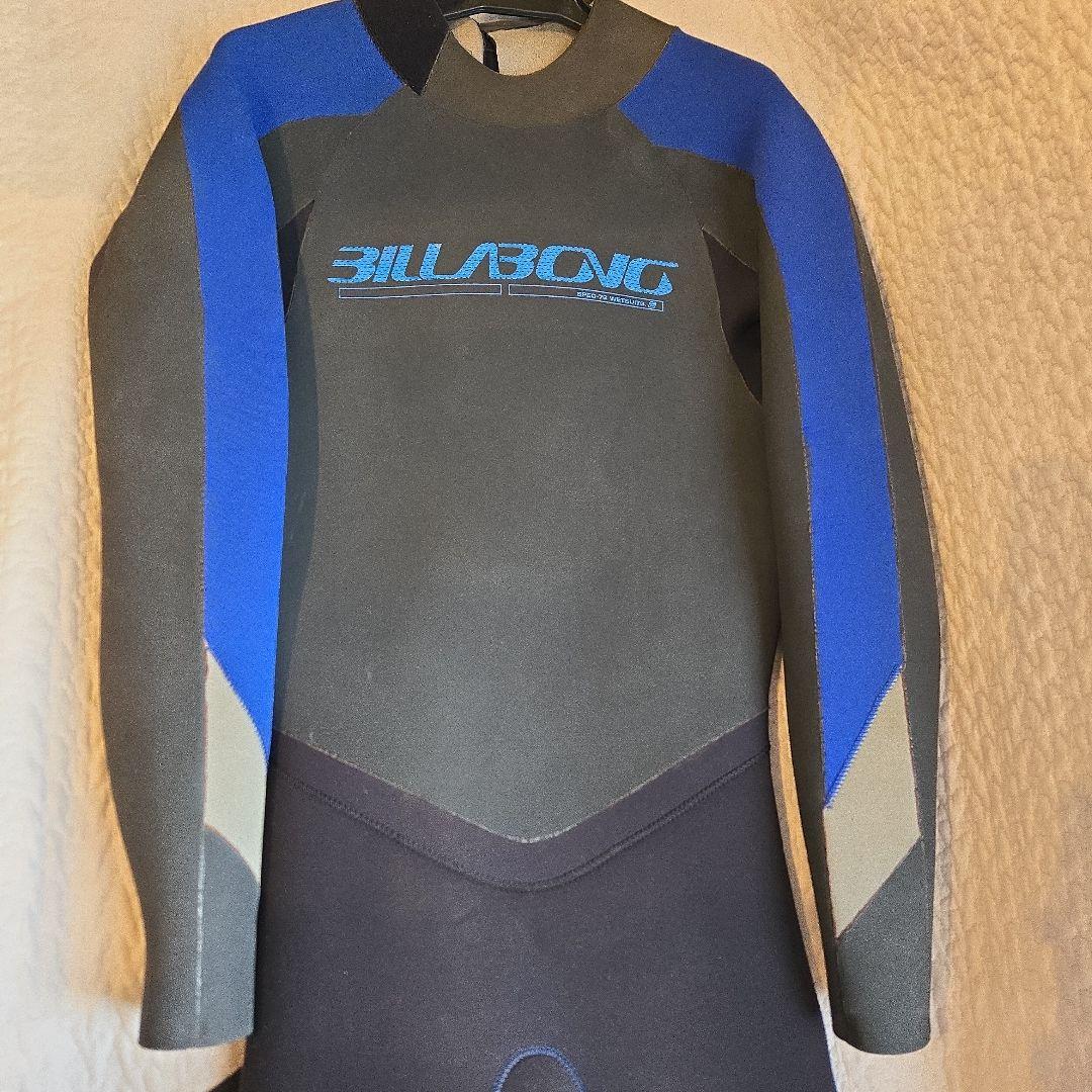 【限定値下げ】BILLABONG フルスーツ 黒/青 膝パッド付き