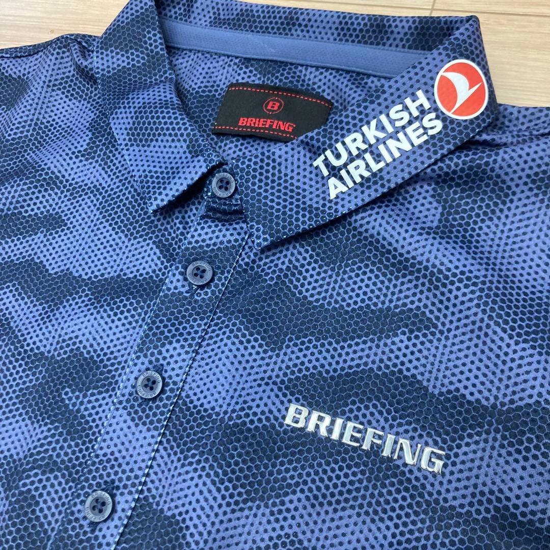 BRIEFING ポロシャツ メンズ カモフラ柄 企業ロゴ入