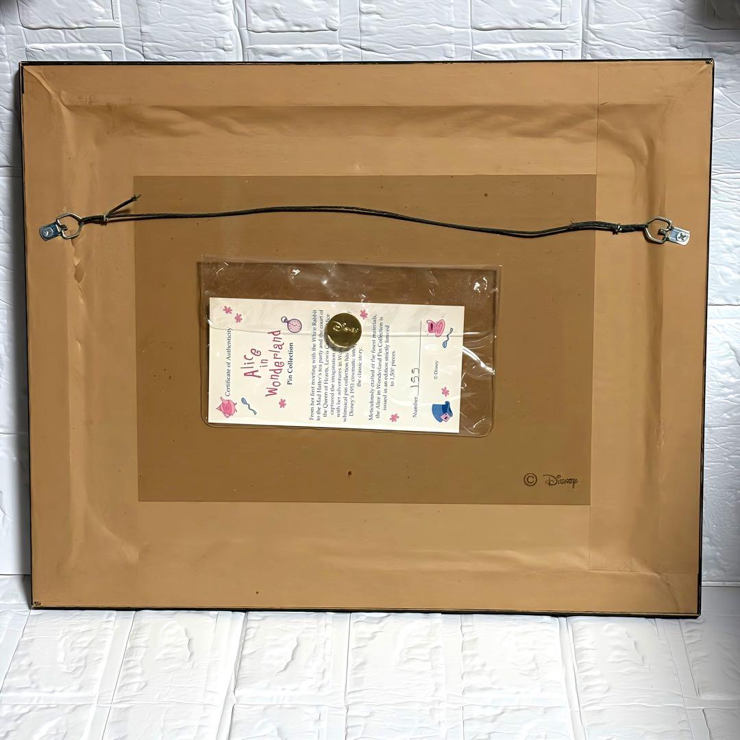 激レア‼︎ ディズニー　不思議の国のアリス　ピンバッジ　額装ピンセット　フレーム