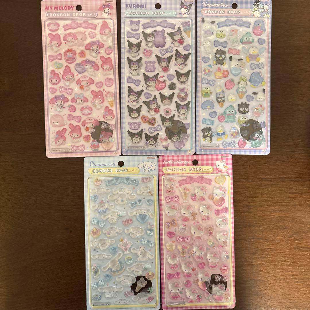 【正規品】サンリオボンボンドロップシール 第二弾 ５枚セット