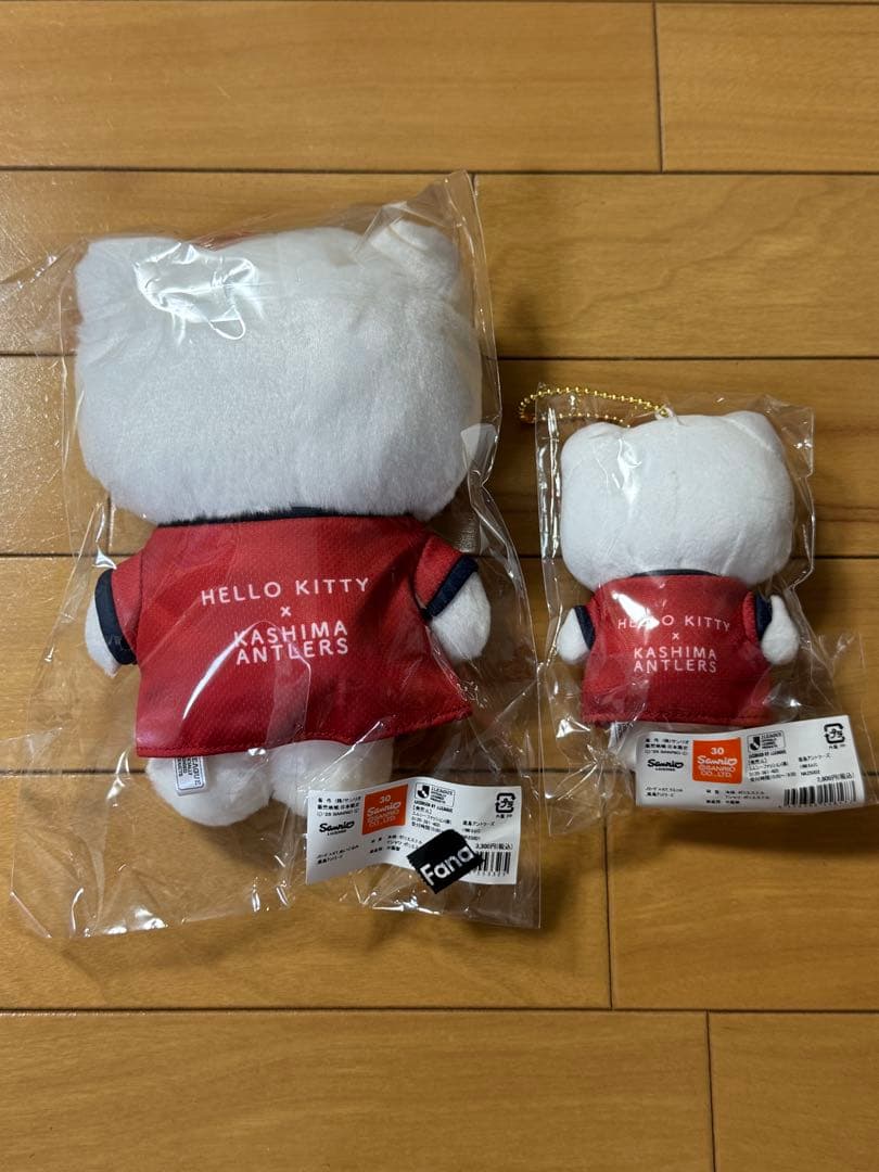 【ハローキティ】Jリーグ✖️KT コラボ　ぬいぐるみセット　鹿島アントラーズ