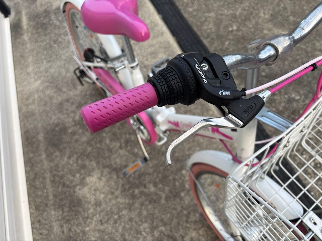 子供用自転車 20インチ ホワイト ピンク　GR-RIBBON