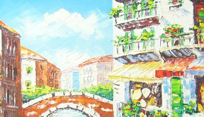 絵画 油絵 作者不詳 肉筆油絵 ヨーロッパの風景