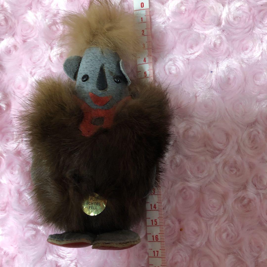 ☆希少☆１点もの☆アンティーク毛皮ぬいぐるみ３体セット