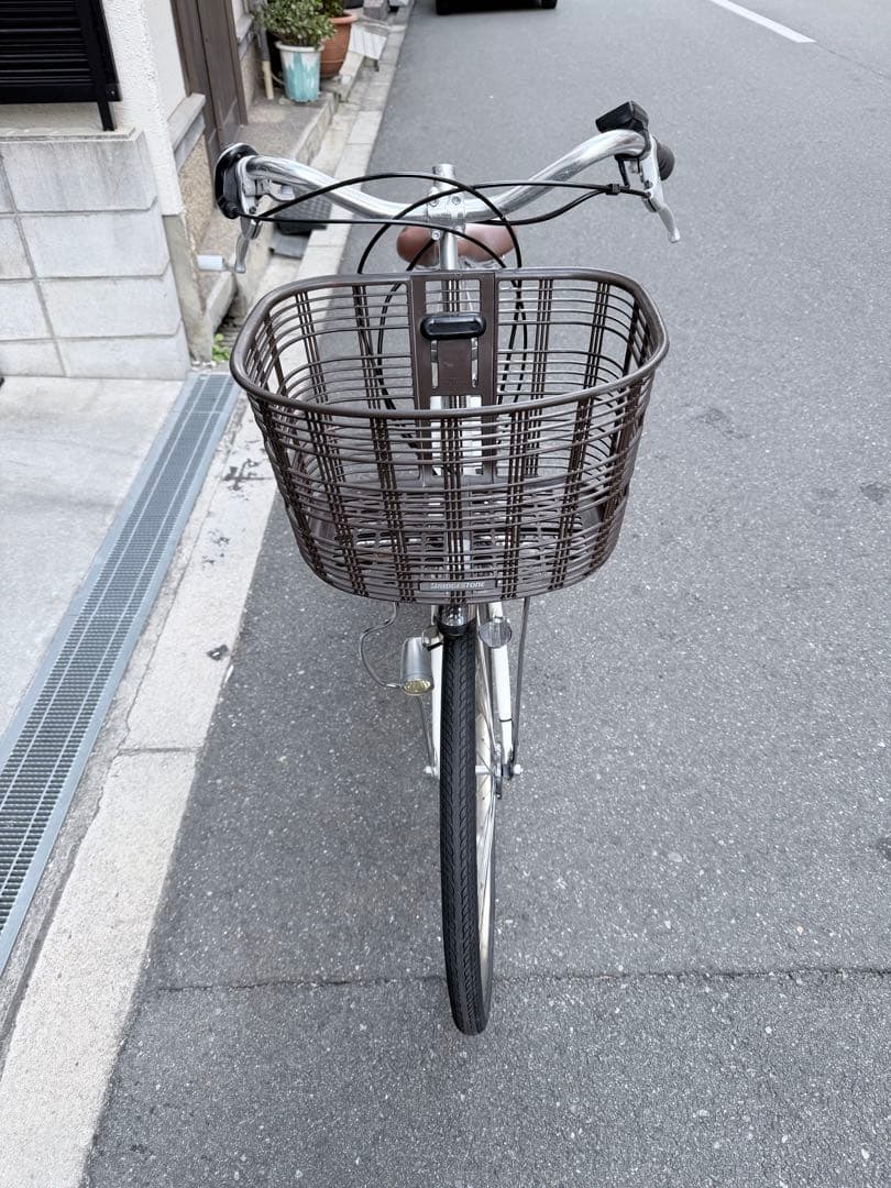 大阪府　ヤマハ　ホワイト 電動アシスト自転車 26インチ