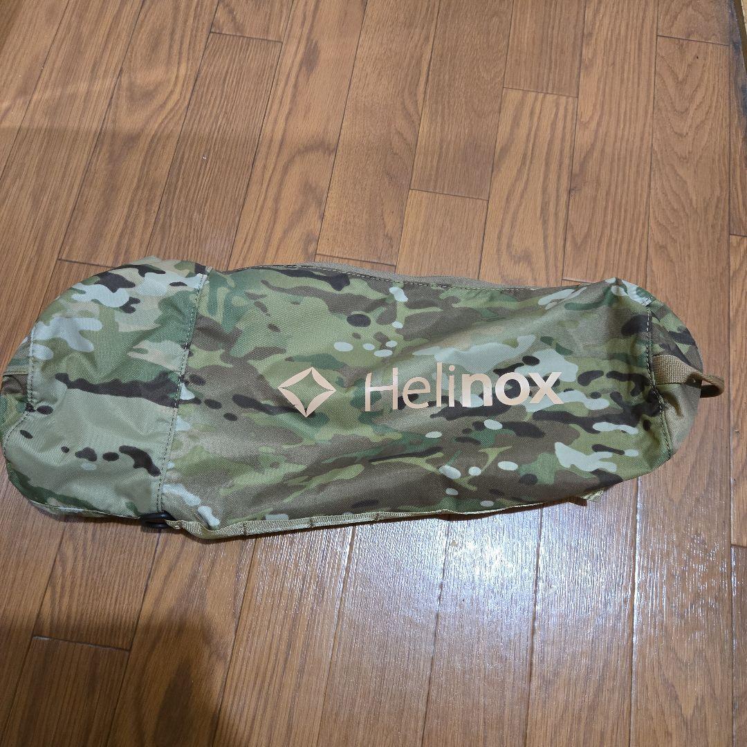 ヘリノックス カモ柄サバンナチェア グランドシート付(グランドシート穴あり)